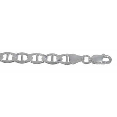 9.5mm Super Flat Gucci Chain, 8" - 24" Length, Sterling Silver